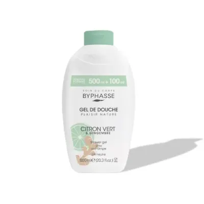 BYPHASSE GEL DE DOUCHE CITRON VERT & GINGEMBRE 600ML