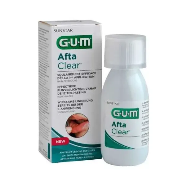 GUM AFTA CLEAR BAIN DE BOUCHE 120ML