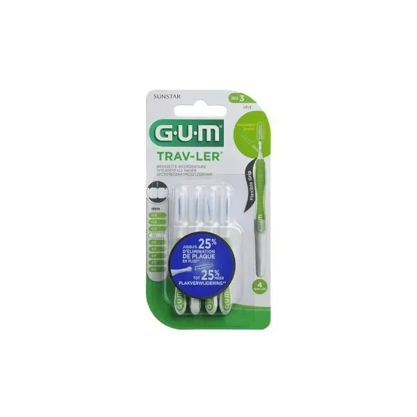 GUM BROSSETTES TRAVELER ULTRA FINE CONIQUE B/4 (1414)