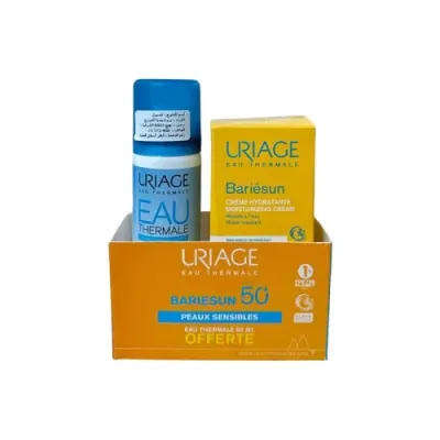 PACK URIAGE BARIESUN CREME HYDRATANTE SPF50+ 50ML+EAU THERMALE 50ML (OFFERTE)