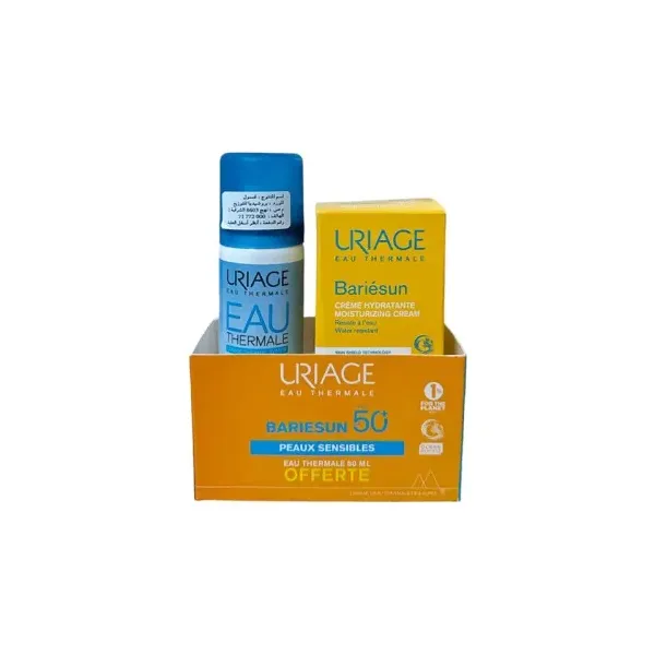 PACK URIAGE BARIESUN CREME HYDRATANTE SPF50+ 50ML+EAU THERMALE 50ML (OFFERTE)
