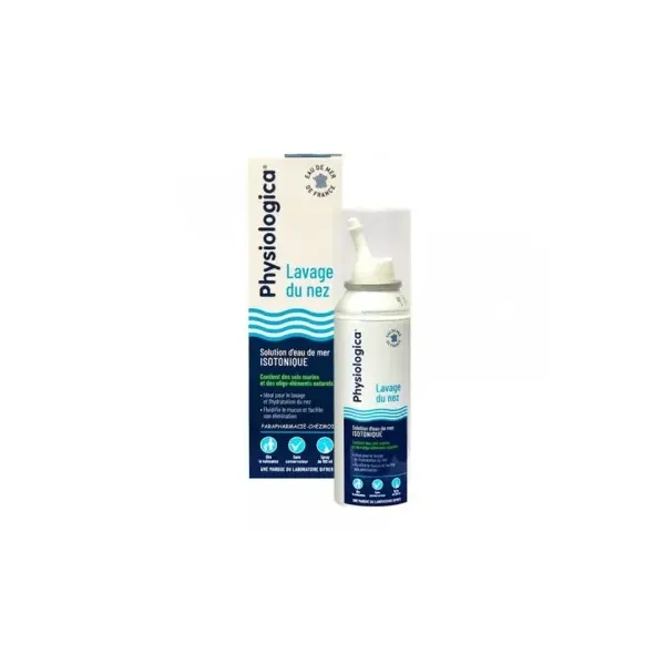 PHYSIOLOGICA LAVAGE DU NEZ SOLUTION D'EAU DE MER ISOTONIQUE SPAY 100ML