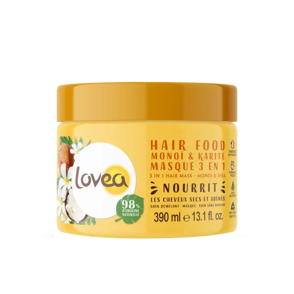 LOVEA HAIR FOOD MASQUE 3EN1 MONOI KARITE 390ML