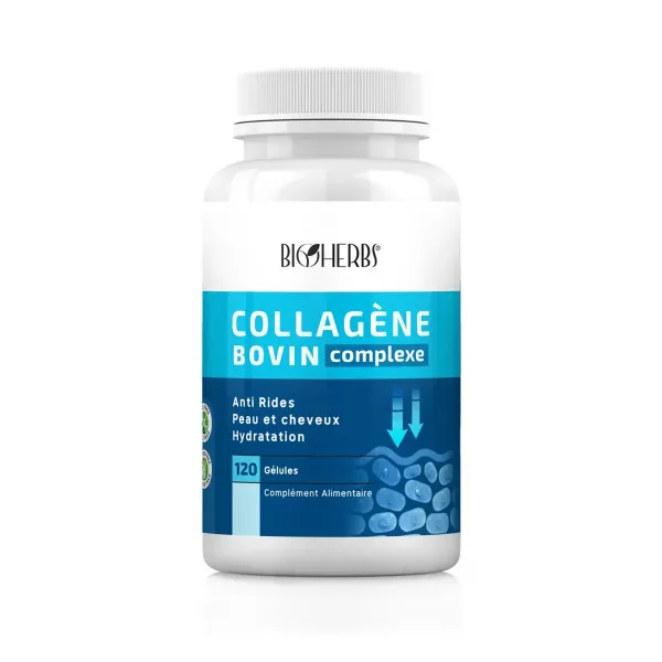 BIOHERBS COLLAGENE BOVIN COMPLEXE 120 GELULES