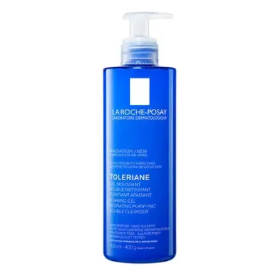 LA ROCHE POSAY TOLERIANE GEL MOUSSANT DOUBLE NETTOYANT PURIFIANT APAISANT 400 ML LA ROCHE POSAY TOLERIANE GEL MOUSSANT DOUBLE NETTOYANT PURIFIANT APAISANT 400 ML