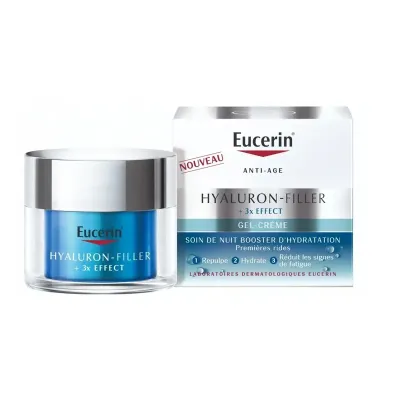EUCERIN HYALURON FILLER 3 EFFECT GEL CREME SOIN DE NUIT 50ML EUCERIN HYALURON FILLER 3 EFFECT GEL CREME SOIN DE NUIT 50ML