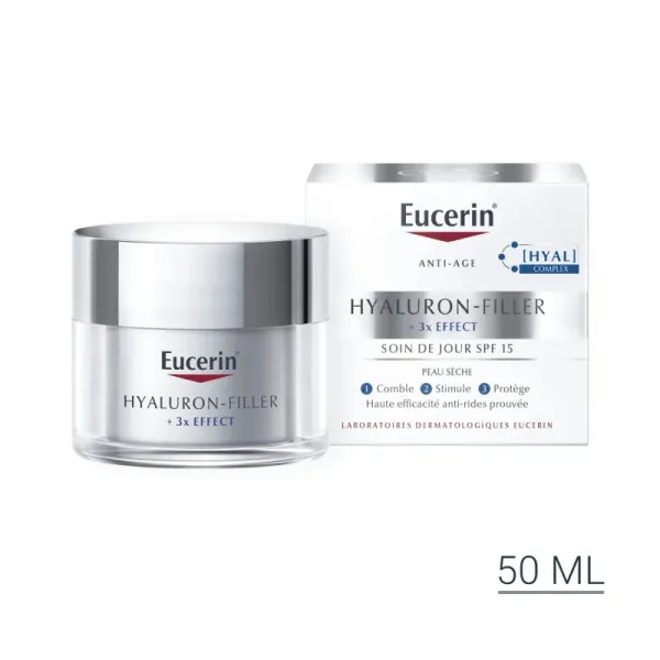 EUCERIN HYALURON FILLER SOIN DE JOUR SPF 15 PEAUX SECHES 50ML