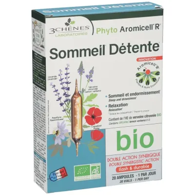 3 CHENES PHYTO AROMICELL'R SOMMEIL DETENTE BIO 20 AMPOULES 3 CHENES PHYTO AROMICELL'R SOMMEIL DETENTE BIO 20 AMPOULES