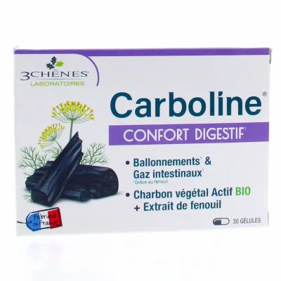 3 CHENES CARBOLINE CONFORT DIGESTIF 30 COMPRIMES 3 CHENES CARBOLINE CONFORT DIGESTIF 30 COMPRIMES