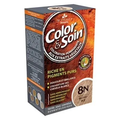 3 CHENES COLOR & SOIN COLORATION BLOND BLÉ 8N 3 CHENES COLOR & SOIN COLORATION BLOND BLÉ 8N