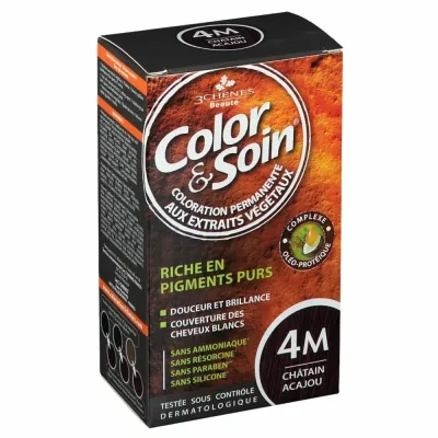 3 CHENES COLOR & SOIN COLORATION CHATAIN ACAJOU 4M 3 CHENES COLOR & SOIN COLORATION CHATAIN ACAJOU 4M