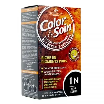 3 CHENES COLOR & SOIN COLORATION NOIR EBENE 1N 3 CHENES COLOR & SOIN COLORATION NOIR EBENE 1N