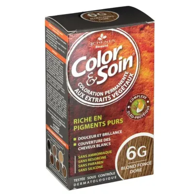 3 CHENES COLOR & SOIN COLORATION BLOND FONCE DORE 6G 3 CHENES COLOR & SOIN COLORATION BLOND FONCE DORE 6G