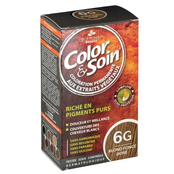 3 CHENES COLOR & SOIN COLORATION BLOND FONCE DORE 6G
