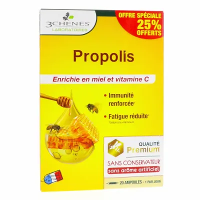 3 CHENES PROPOLIS 20 AMPOULES 10ML 3 CHENES PROPOLIS 20 AMPOULES 10ML