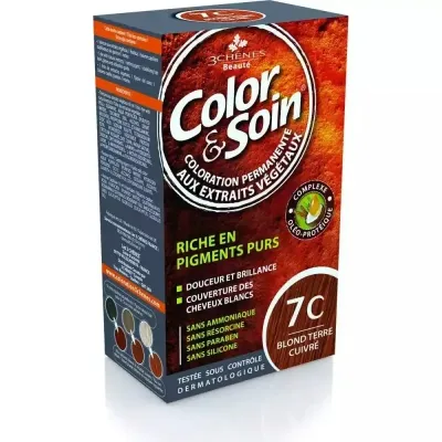 3 CHENES COLOR & SOIN COLORATION BLOND TERRE CUIVRE 7C 3 CHENES COLOR & SOIN COLORATION BLOND TERRE CUIVRE 7C