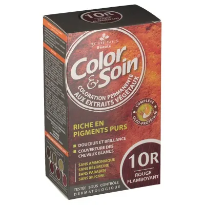 3 CHENES COLOR & SOIN COLORATION ROUGE FLAMBOYANT 10R 3 CHENES COLOR & SOIN COLORATION ROUGE FLAMBOYANT 10R