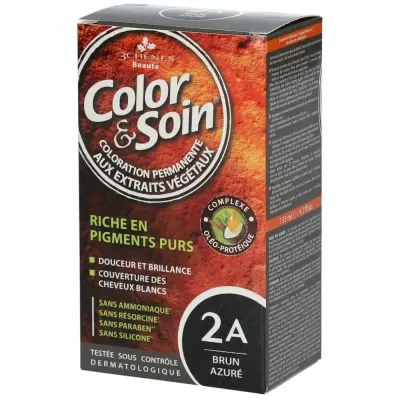 3 CHENES COLOR & SOIN COLORATION BRUN AZURE 2A 3 CHENES COLOR & SOIN COLORATION BRUN AZURE 2A