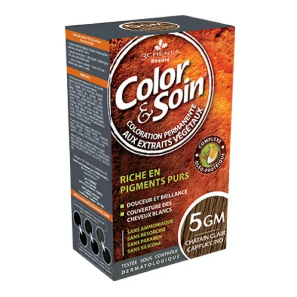 3 CHENES COLOR & SOIN COLORATION CHATAIN CLAIR CAPPUCCINO 5GM