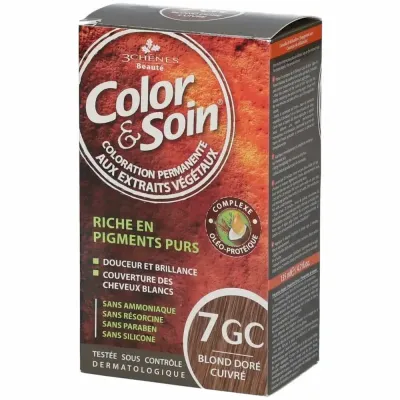 3 CHENES COLOR & SOIN COLORATION BLOND DORE CUIVRE 7GC 3 CHENES COLOR & SOIN COLORATION BLOND DORE CUIVRE 7GC