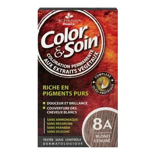 3 CHENES COLOR & SOIN COLORATION BLOND CENDRE 8A
