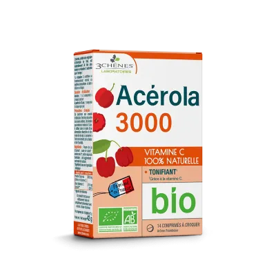 3 CHÊNES ORGANIC ACEROLA 3000 14 COMPRIMES 3 CHÊNES ORGANIC ACEROLA 3000 14 COMPRIMES