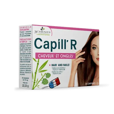 3 CHENES CAPILL'R CHEVEUX ET ONGLES 30 COMPRIMES 3 CHENES CAPILL'R CHEVEUX ET ONGLES 30 COMPRIMES
