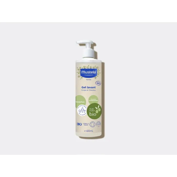 MUSTELA BIO GEL LAVANT CHEVEUX ET CORPS 400ML