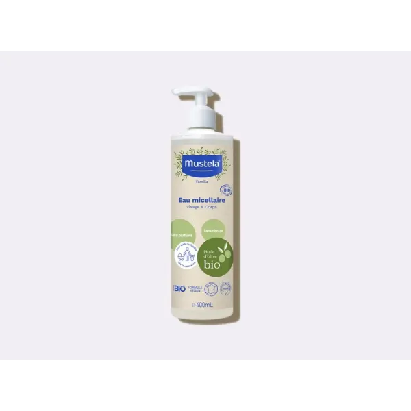 MUSTELA BIO EAU MICELLAIRE SANS RINÇAGE 400ML