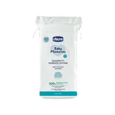 CHICCO BABY MOMENTS COTON CARRE OM+ BT/60 CHICCO BABY MOMENTS COTON CARRE OM+ BT/60