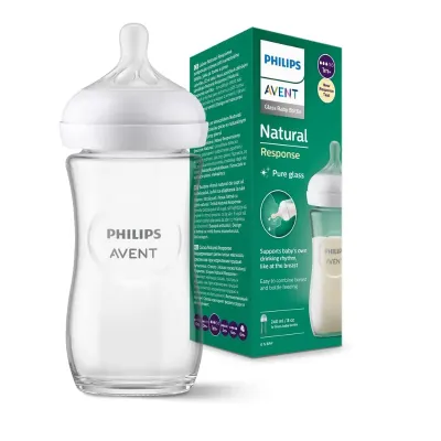 AVENT BIBERON NATURAL RESPONSE EN VERRE 240ML SCY933/01 AVENT BIBERON NATURAL RESPONSE EN VERRE 240ML SCY933/01