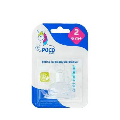 POCO BABY TETINE LARGE PHYSIOLOGIQUE 2EME AGE POCO BABY TETINE LARGE PHYSIOLOGIQUE 2EME AGE