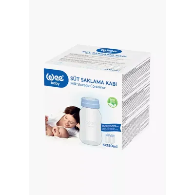 WEE MILK STORAGE BOTTLE 4*150ML