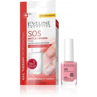 EVELINE COSMETICS SOS BRITTLE BROKEN 12ML EVELINE COSMETICS SOS BRITTLE BROKEN 12ML