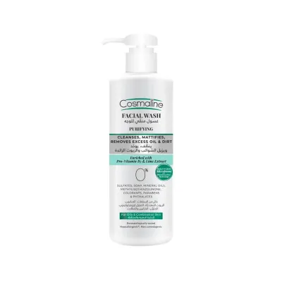 COSMALINE GEL NETTOYANT VISAGE PURIFIANT POUR PEAUX GRASSES ET MIXTES 250ML COSMALINE GEL NETTOYANT VISAGE PURIFIANT POUR PEAUX GRASSES ET MIXTES 250ML