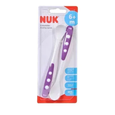 NUK 2 CUILLERES EN SILICONE 6M+ NUK 2 CUILLERES EN SILICONE 6M+
