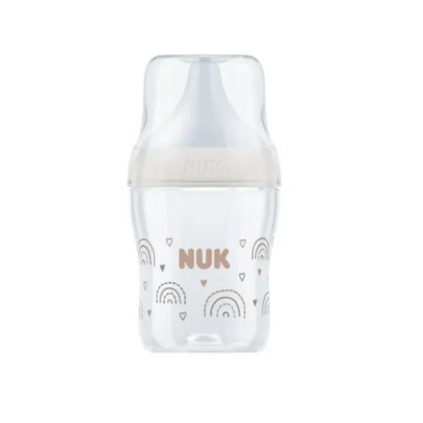 BIBERON NUK PERFECT MATCH PLASTIC AVEC TÉTINE EN SILICONE SOUPLE 150ml