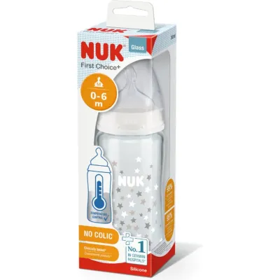 NUK BIBERON EN VERRE FIRST CHOICE 0-6 MOIS 240ML NUK BIBERON EN VERRE FIRST CHOICE 0-6 MOIS 240ML