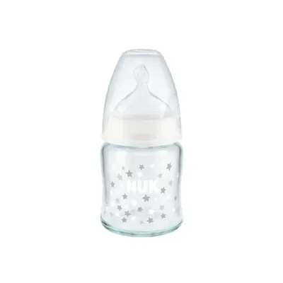 NUK BIBERON EN VERRE LARGE FIRST CHOICE 0-6M 120 ML
