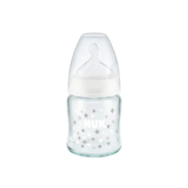 NUK BIBERON EN VERRE LARGE FIRST CHOICE 0-6M 120 ML