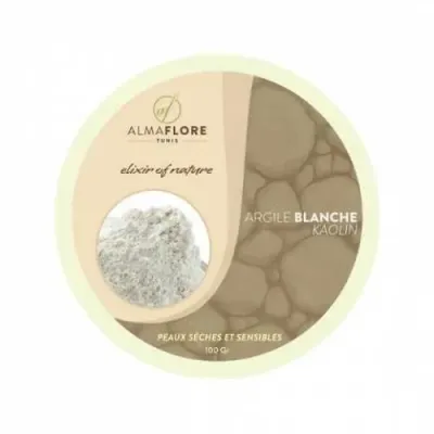 ALMAFLORE ARGILE BLANCHE SURFINE. 100 G