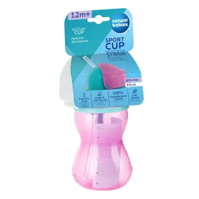 CANPOL BABIES TASSE SPORT AVEC PAILLE RETRACTABLE 12M+ 370ML 56/113 CANPOL BABIES TASSE SPORT AVEC PAILLE RETRACTABLE 12M+ 370ML 56/113