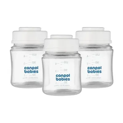 CANPOL ENSEMBLE DE POTS POUR LA CONSERVATION DU LAIT MATERNEL, 3X120ML 35/235 CANPOL ENSEMBLE DE POTS POUR LA CONSERVATION DU LAIT MATERNEL, 3X120ML 35/235