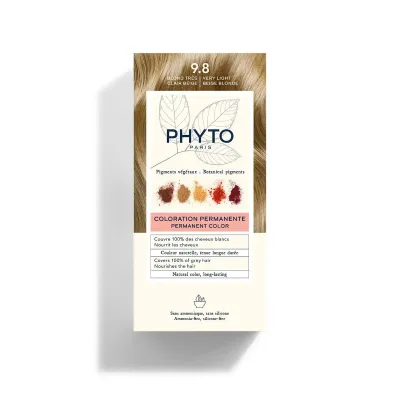 PHYTO PHYTOCOLOR 9.8 BLOND TRES CLAIRE BEIGE 1 KIT PHYTO PHYTOCOLOR 9.8 BLOND TRES CLAIRE BEIGE 1 KIT