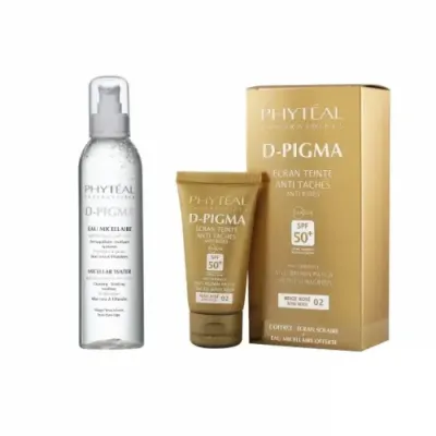 PHYTEAL DPIGMA ECRAN TEINTE BEIGE ROSÉ SPF50+EAU MICELLAIRE A L'ALOE VERA 150ML (OFFERTE)