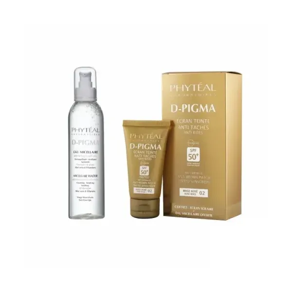 PHYTEAL DPIGMA ECRAN TEINTE BEIGE ROSÉ SPF50+EAU MICELLAIRE A L'ALOE VERA 150ML (OFFERTE)