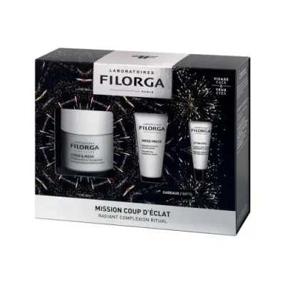 COFFRET FILORGA MISSION COUP D'ECLAT SCRUB ET MASK MASQUE EXFOLIANT REOXYGENANT 55ML COFFRET FILORGA MISSION COUP D'ECLAT SCRUB ET MASK MASQUE EXFOLIANT REOXYGENANT 55ML