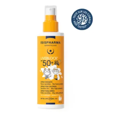 ISISPHARMA UVEBLOCK SPRAY SOLAIRE ENFANTS TRES HAUTE PROTECTION SPF50+ 200ML