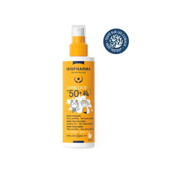 ISISPHARMA UVEBLOCK SPRAY SOLAIRE ENFANTS TRES HAUTE PROTECTION SPF50+ 200ML