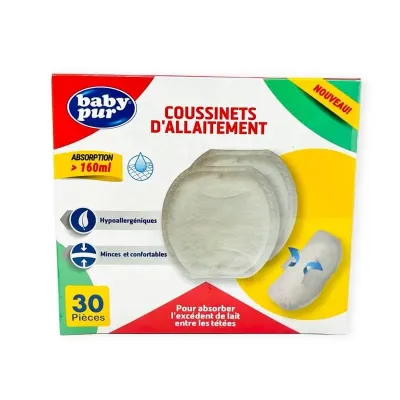 BABY PUR COUSSINETS D'ALLAITEMENT 30 PIECES BABY PUR COUSSINETS D'ALLAITEMENT 30 PIECES
